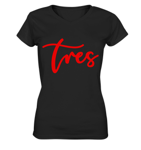 V-Neck Shirt Woman - "Tres" Original red - Tres-Palma