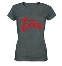 Load image into Gallery viewer, V-Neck Shirt Woman - &quot;Tres&quot; Original red - Tres-Palma