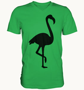 Flamingo - Mens V-Neck Shirt - Tres-Palma