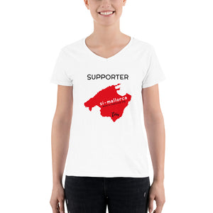 Supporter SI-Mallorca - Women's Casual V-Neck Shirt - Tres-Palma