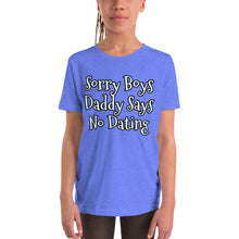 Afbeelding in Gallery-weergave laden, &quot;Sorry Boys&quot; Youth Short Sleeve T-Shirt - Tres-Palma