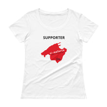 Load image into Gallery viewer, Supporter SI-Mallorca - Ladies&#39; Scoopneck T-Shirt - Tres-Palma