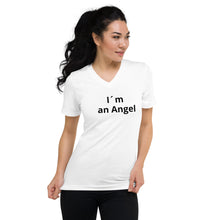 Laden Sie das Bild in den Galerie-Viewer, Angel wings - Unisex Short Sleeve V-Neck T-Shirt - Tres-Palma
